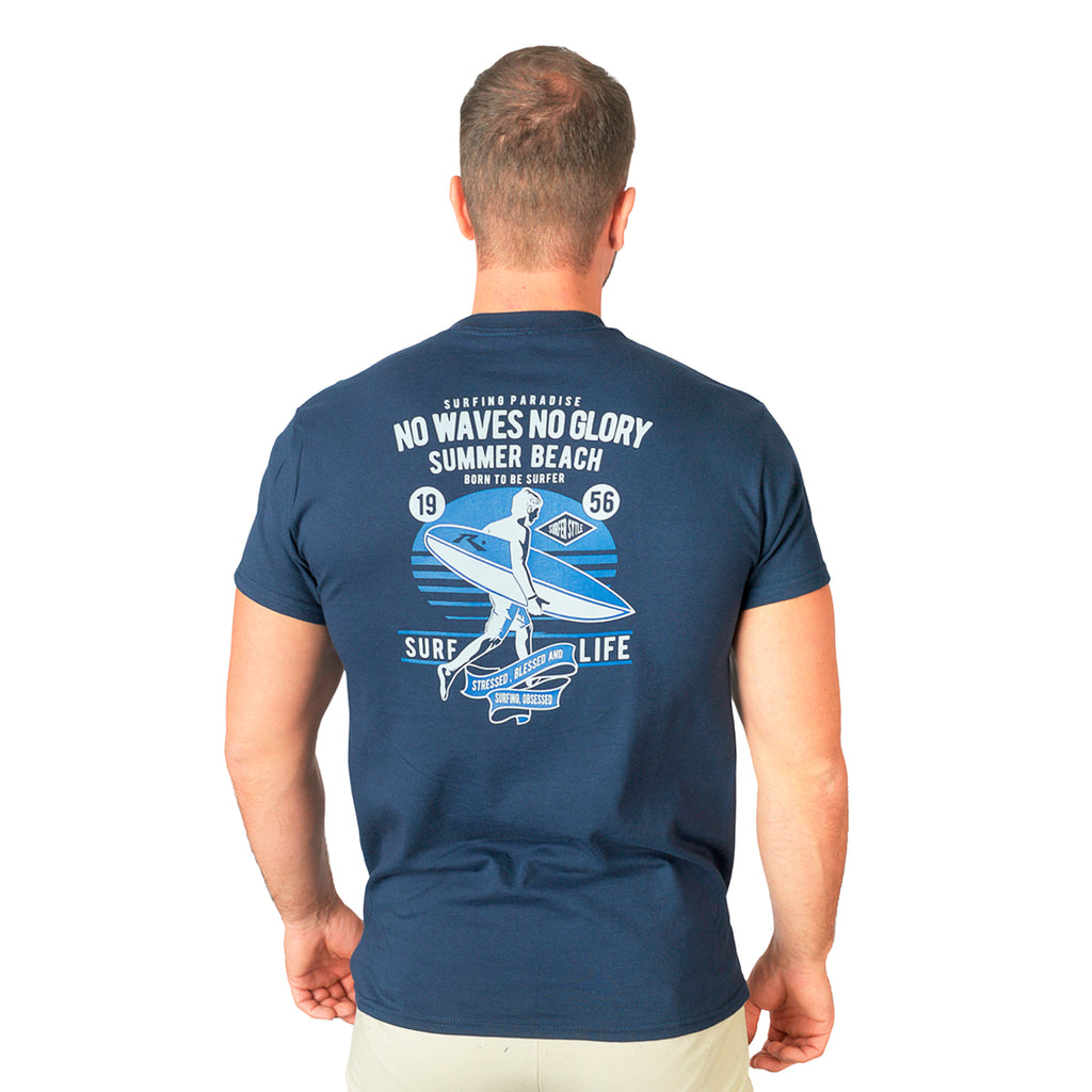 Playera No Waves No Glory ZB517